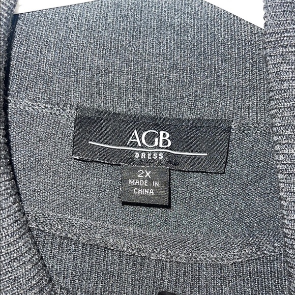 AGB Charcoal Gray Turtleneck Sweater Dress Size 2X - Picture 3 of 8
